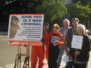 Protesting John Yoo